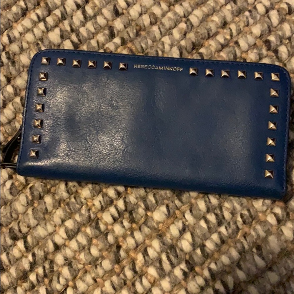 Rebecca Minkoff blue studded wallet